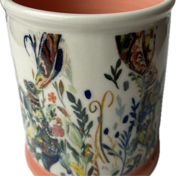 Gold handled Dancing Hares Artist Signed Coffee Mug - Picture 11 of 16